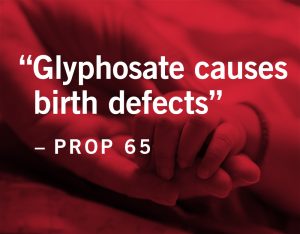 Glyphosate exposure leads to birth defects